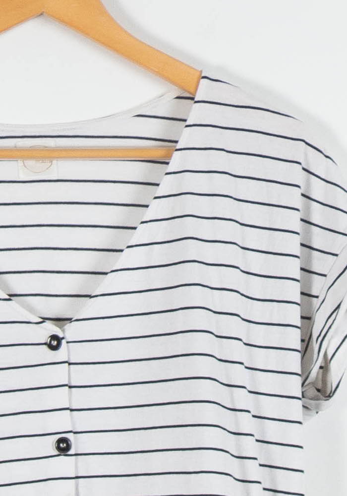 Blouse Blanche et Noire - Taille M/38