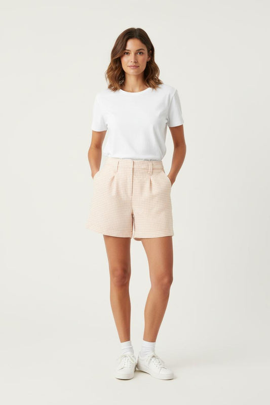 Short à Carreaux Rose et Blanc - Taille M/38