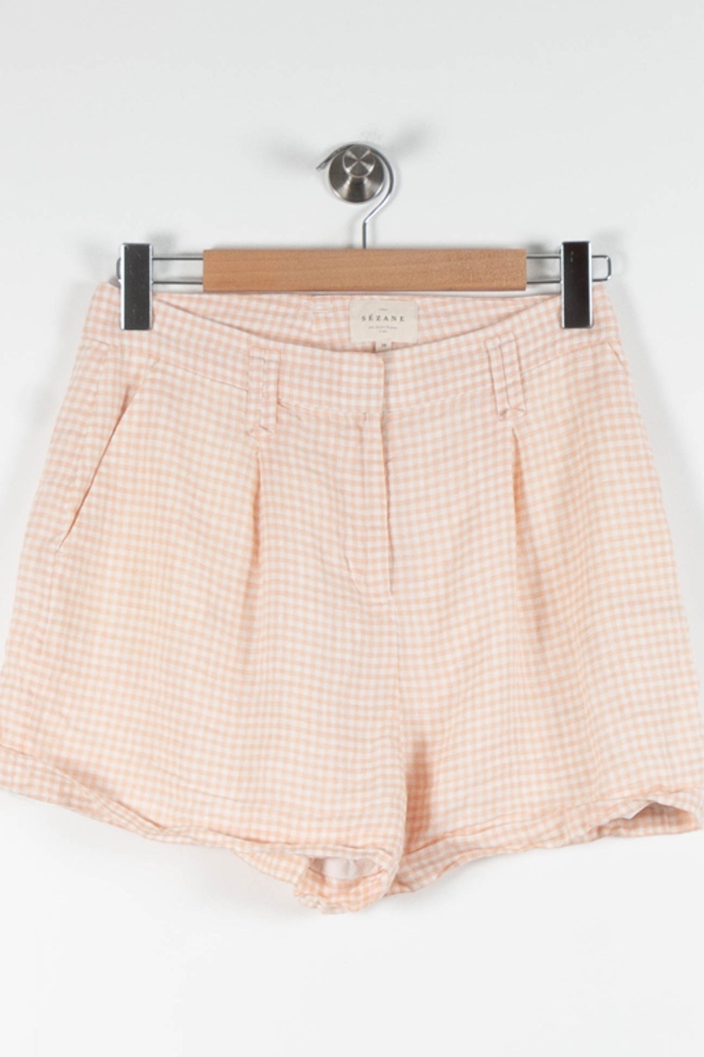 Short à Carreaux Rose et Blanc - Taille M/38