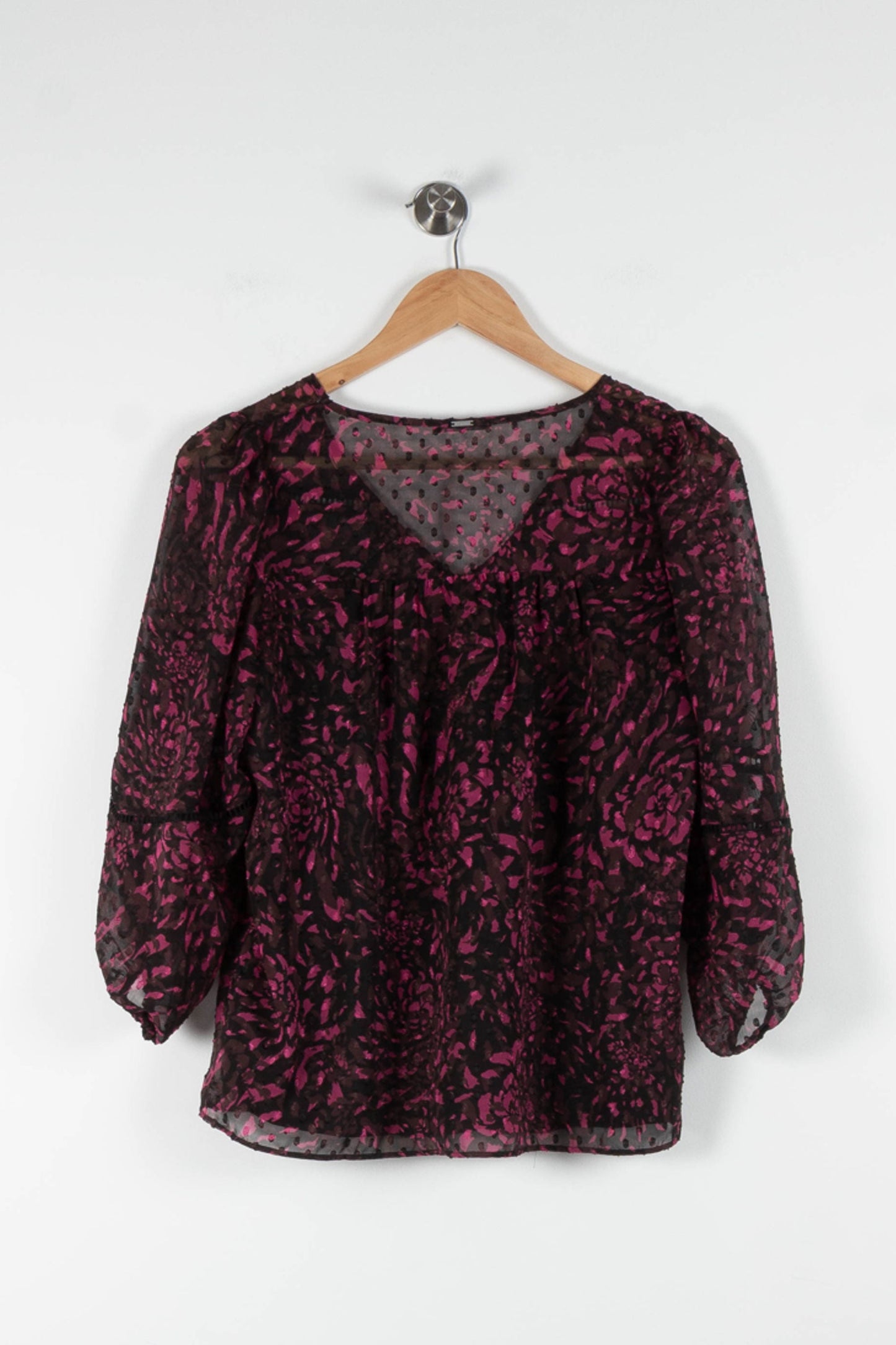 Blouse Violette et Noire - Taille XS/34