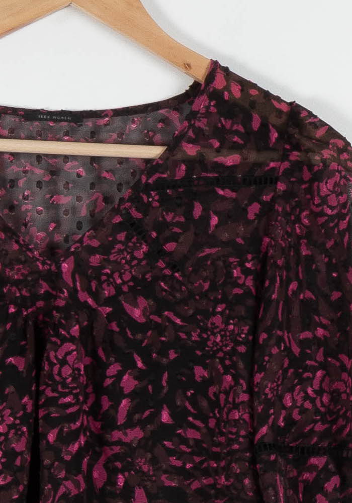 Blouse Violette et Noire - Taille XS/34