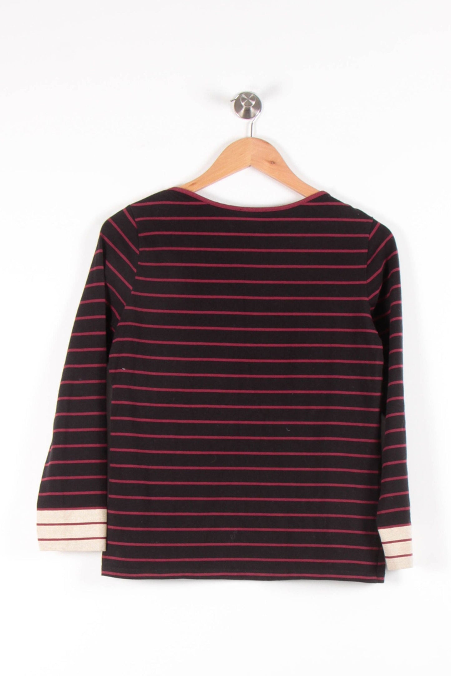 Marinière Noire et Bordeaux - Taille XS/34