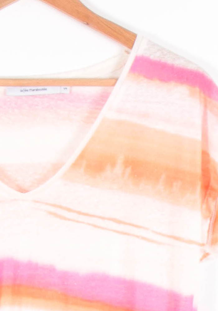 Tee-shirt Rose et Orange - Taille S/36