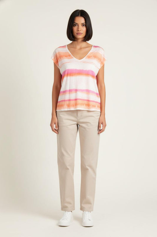 Tee-shirt Rose et Orange - Taille S/36