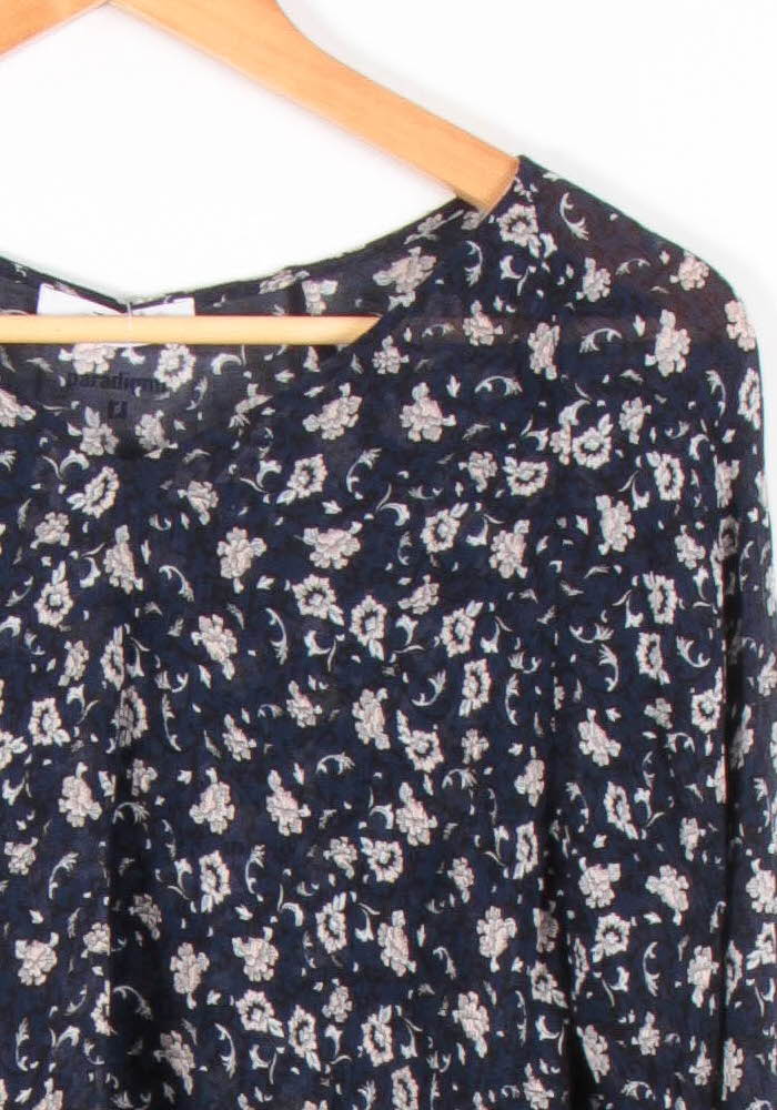 Blouse Bleu Marine et Blanche - Taille S/36