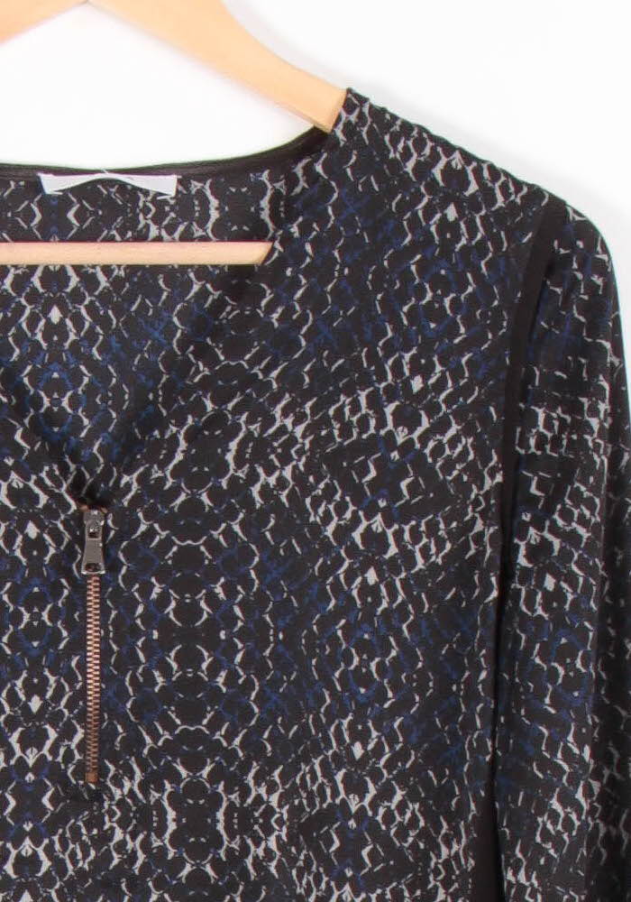 Blouse Noire et Bleue - Taille S/36