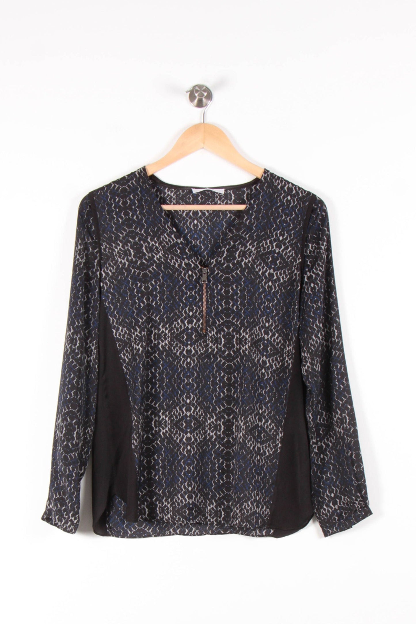 Blouse Noire et Bleue - Taille S/36