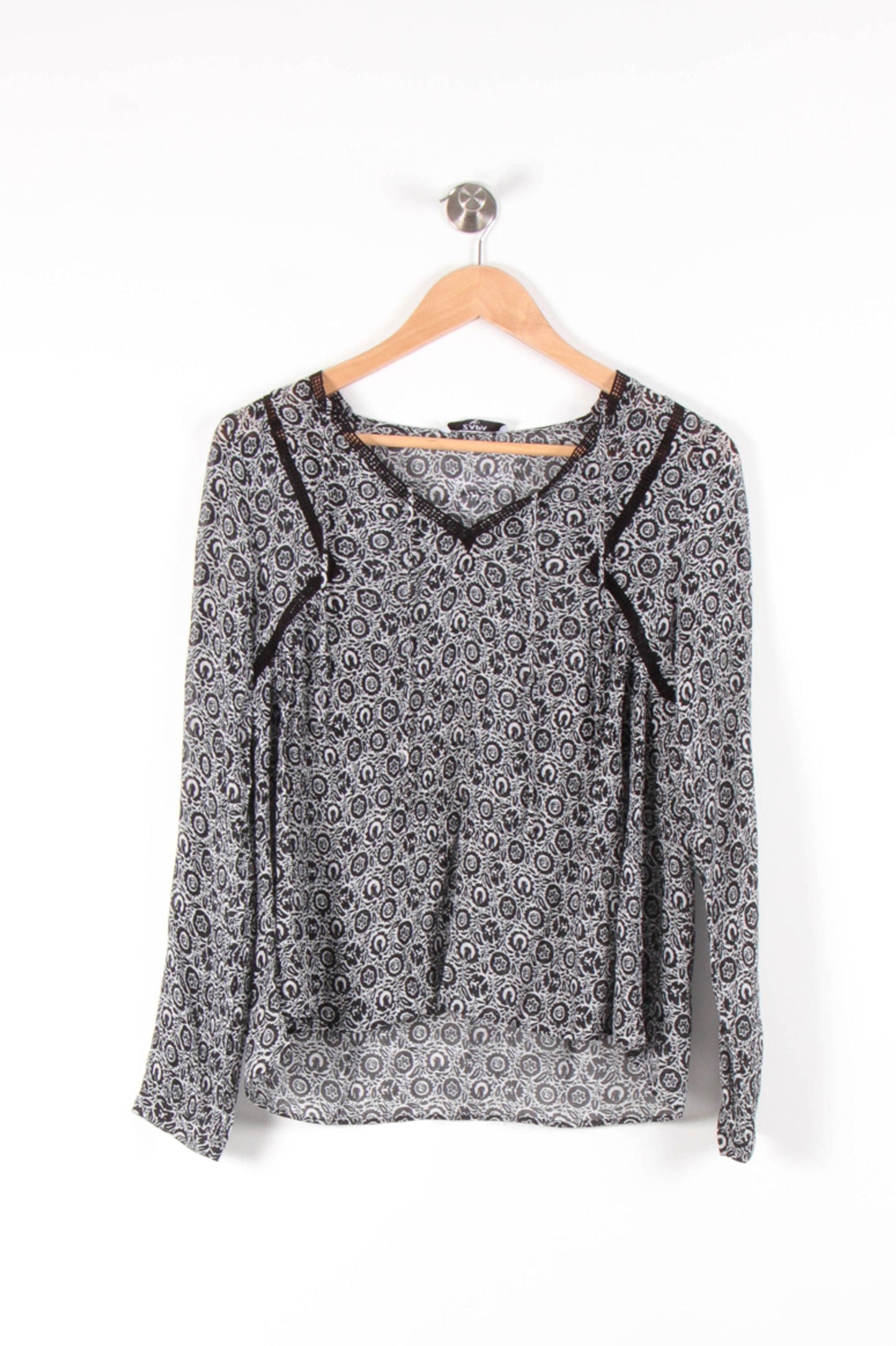 Blouse Noire et Blanche - Taille S/36