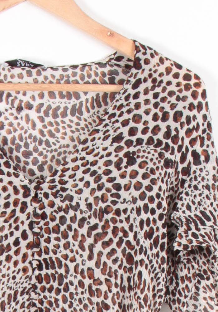 Blouse Léopard Beige et Marron - Taille S/36