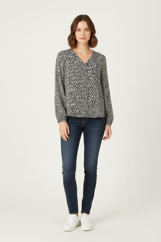 Blouse Noir et Blanc - Taille XL/42