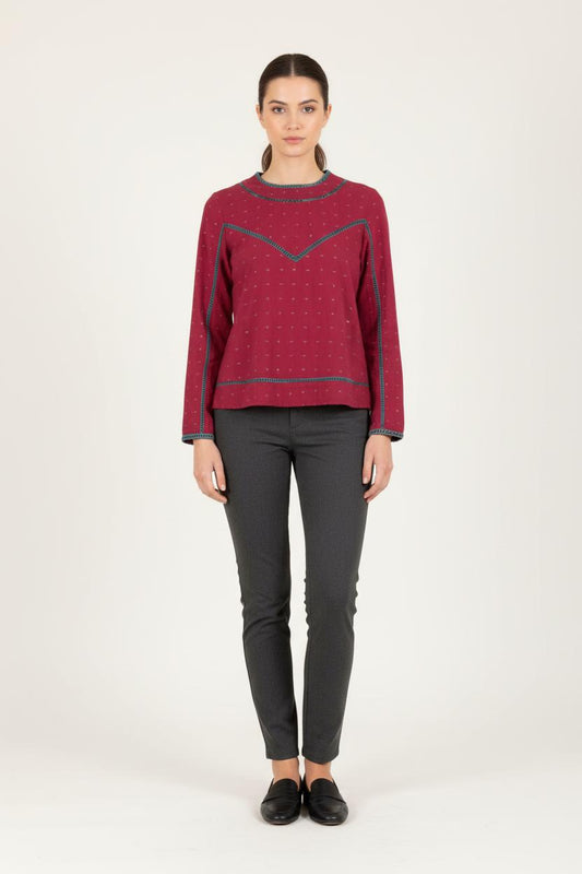 Blouse Bordeaux - Taille S/36