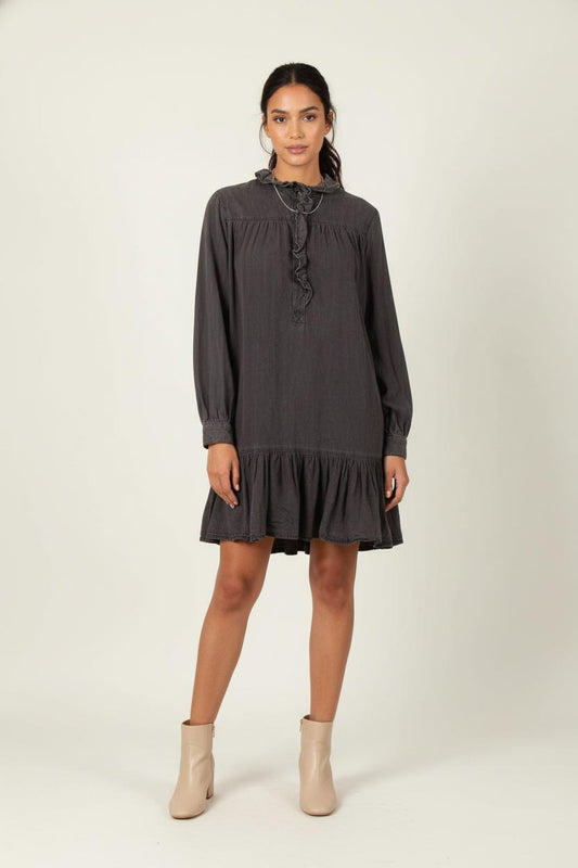 Robe Volantée Grise - Taille XS/34