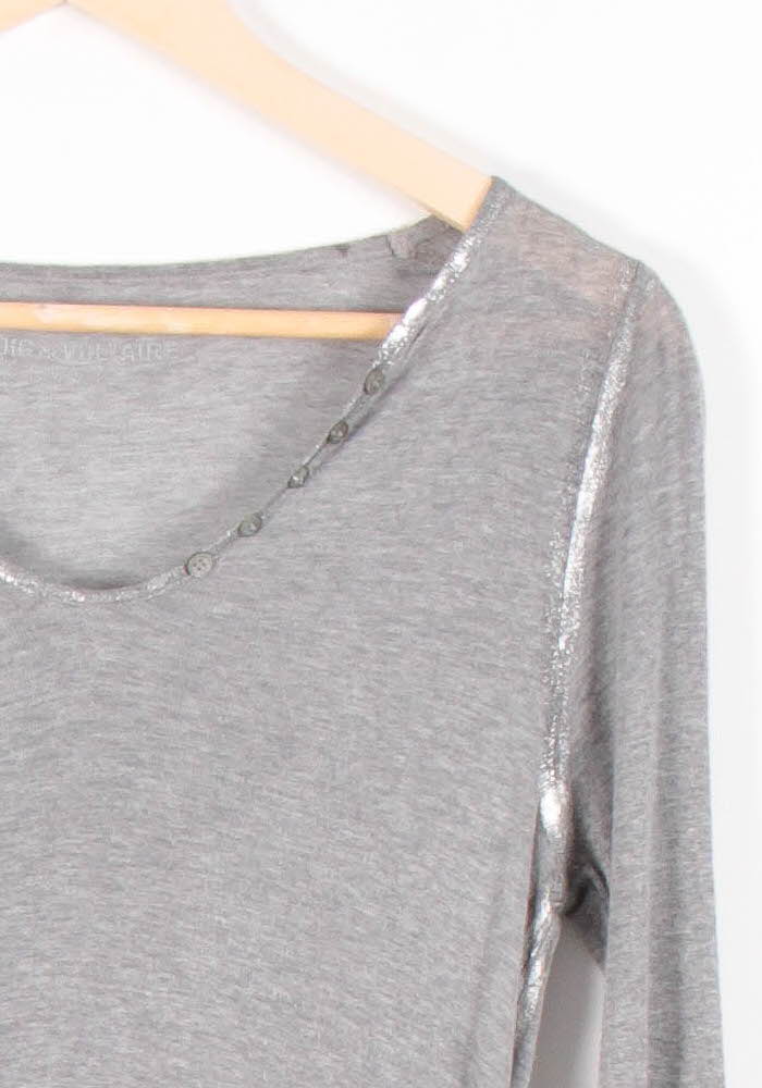 T-shirt Manches Longues Gris - Taille S/36