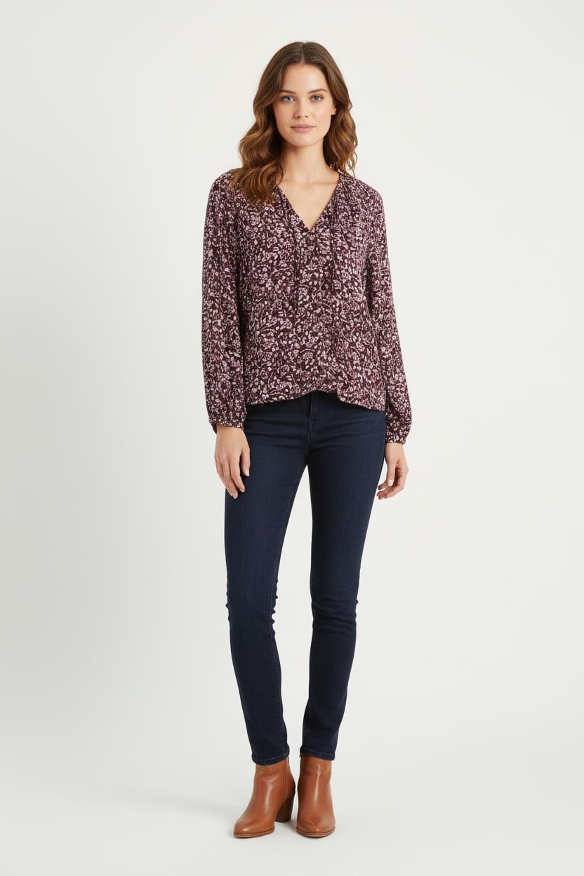 Blouse Violette et Blanche - Taille XXL/44