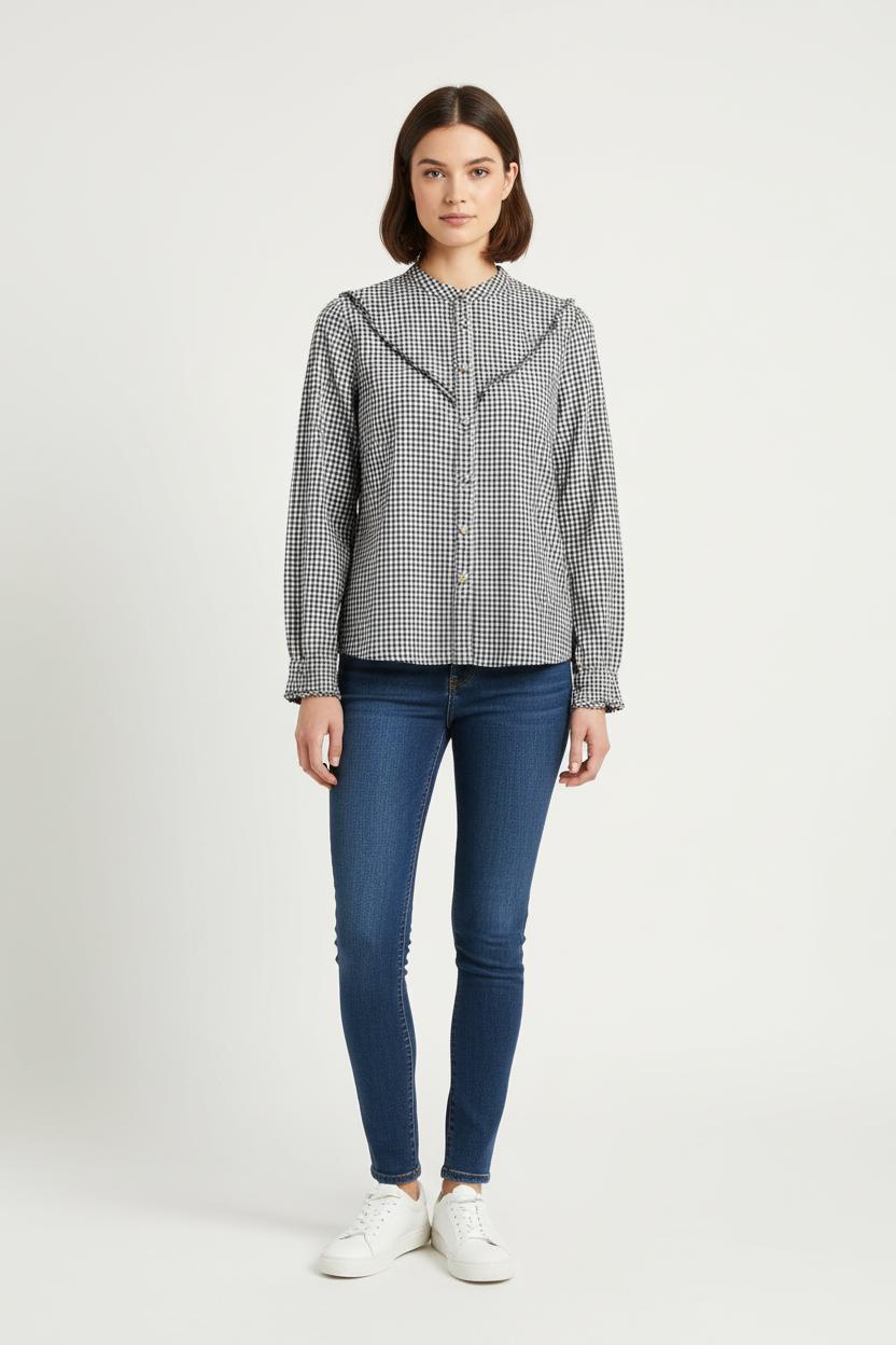 Chemise à Carreaux Noire et Blanche - Taille M/38