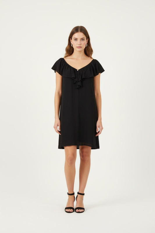 Robe Volantée Noire - Taille M/38