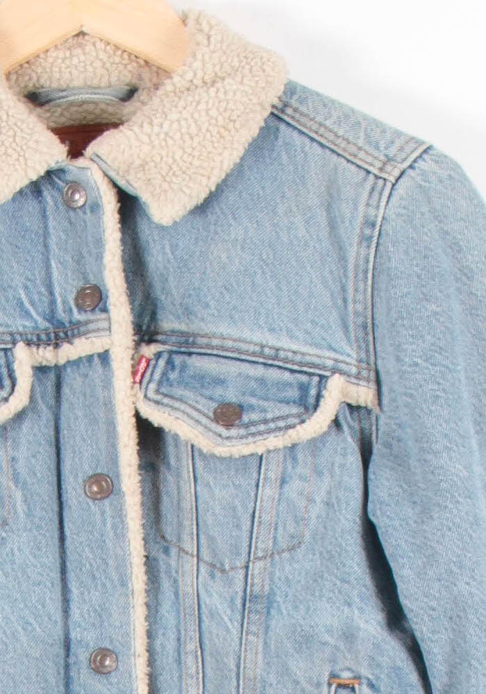 Veste en jean Bleu et Beige - Taille S/36