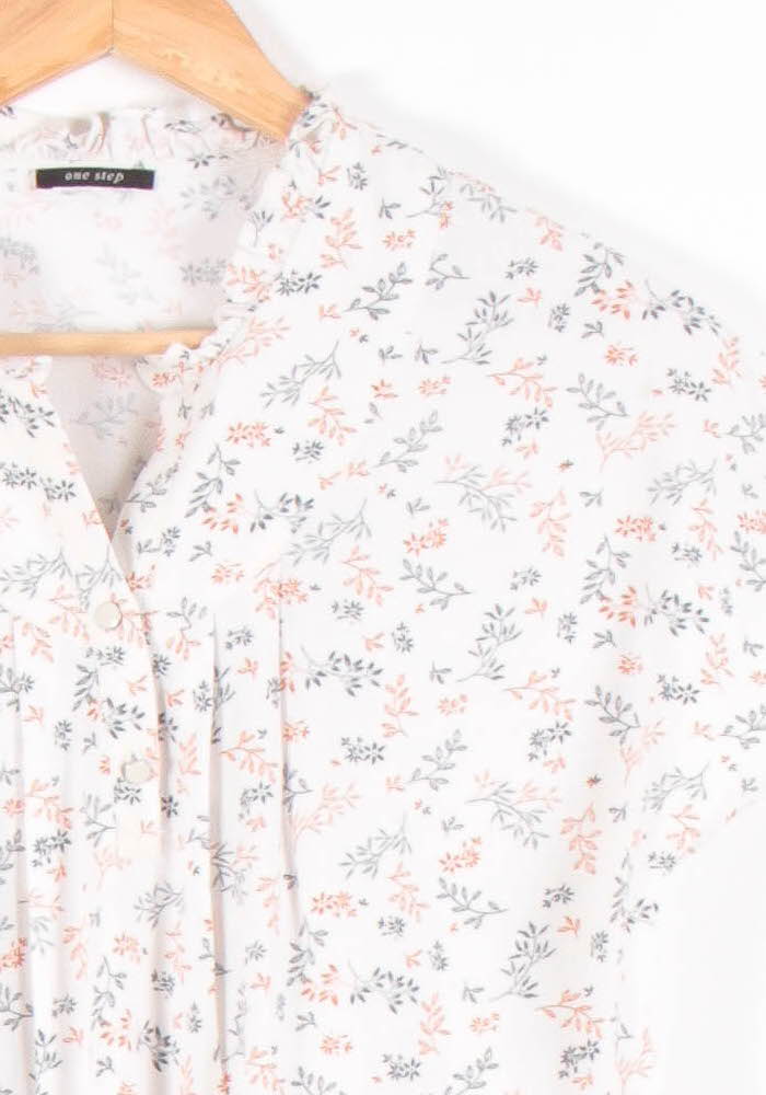 Blouse Blanche et Rose - Taille S/36