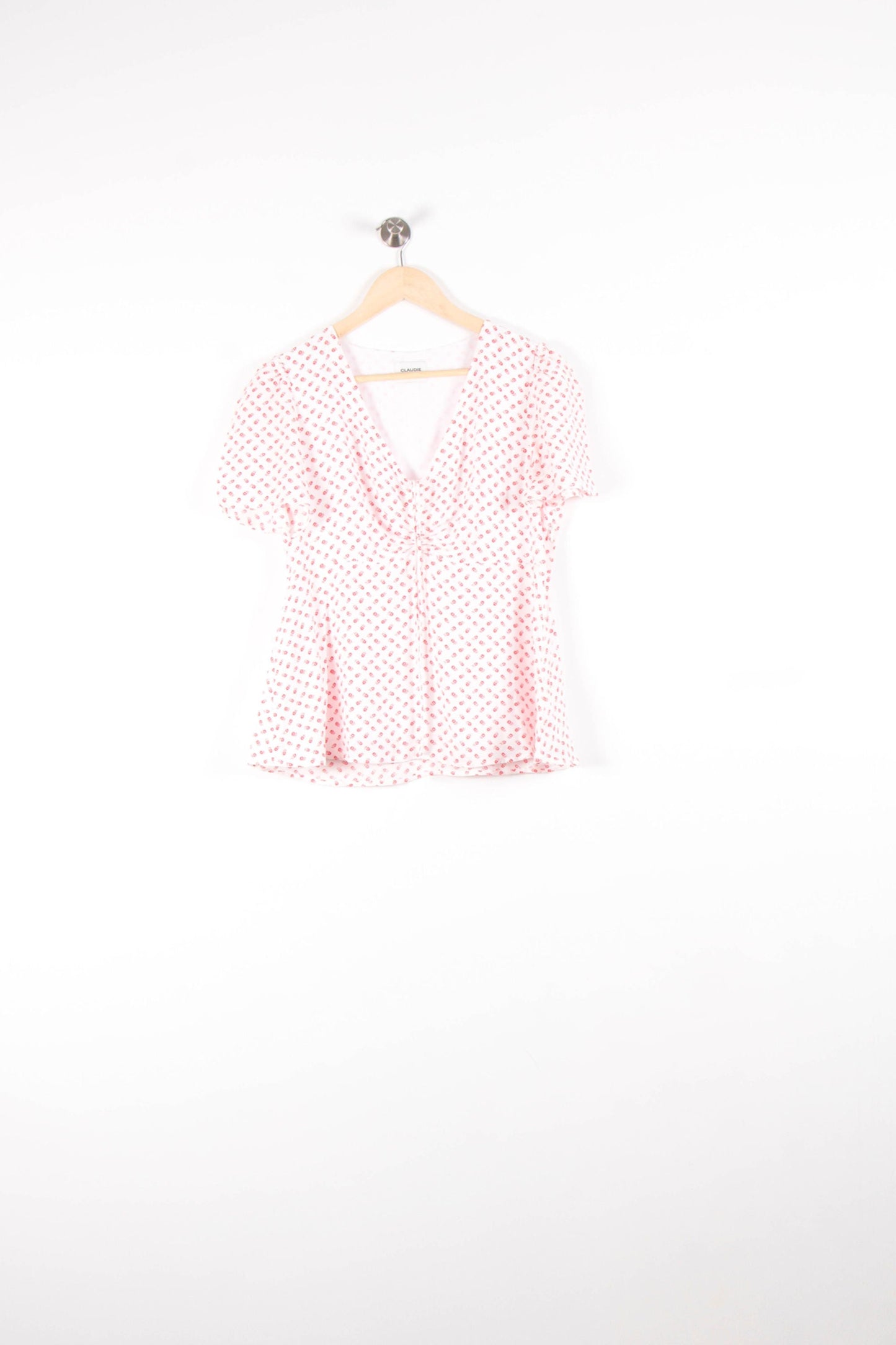 Blouse Blanche et Rose - Taille L/40