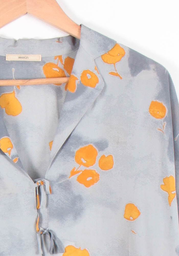 Blouse Bleue et Jaune - Taille S/36