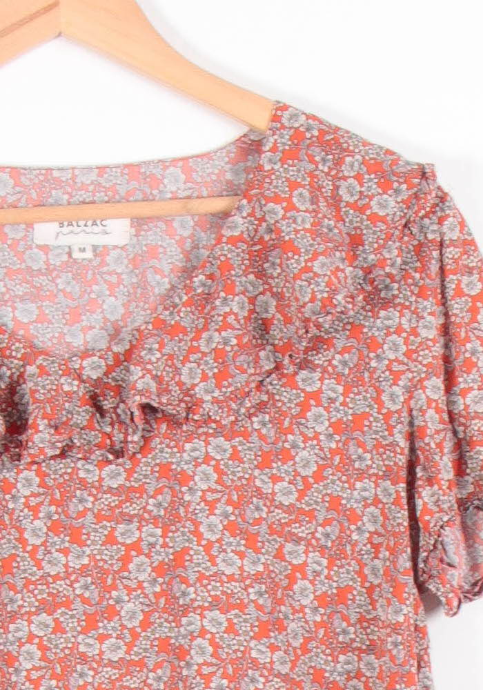 Blouse Rouge et Blanche - Taille M/38