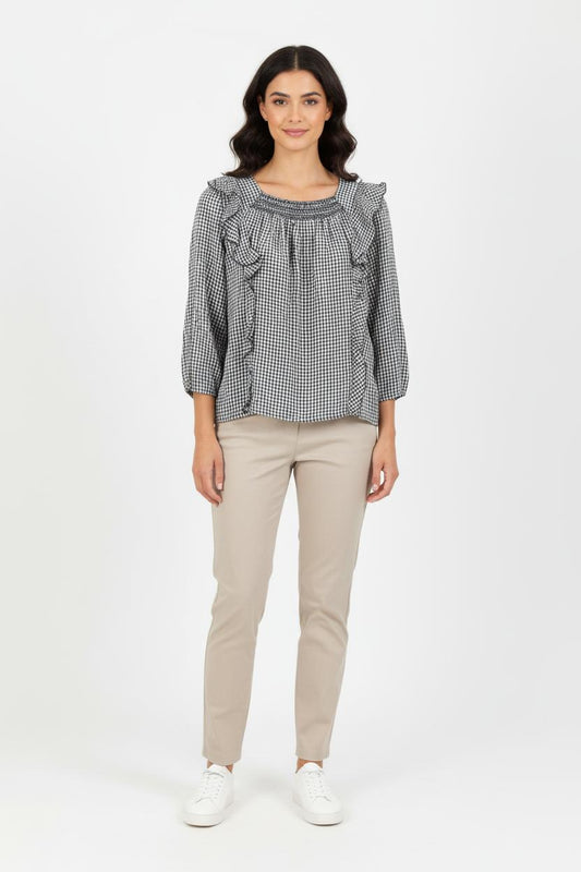 Blouse Noire et Blanche - Taille S/36