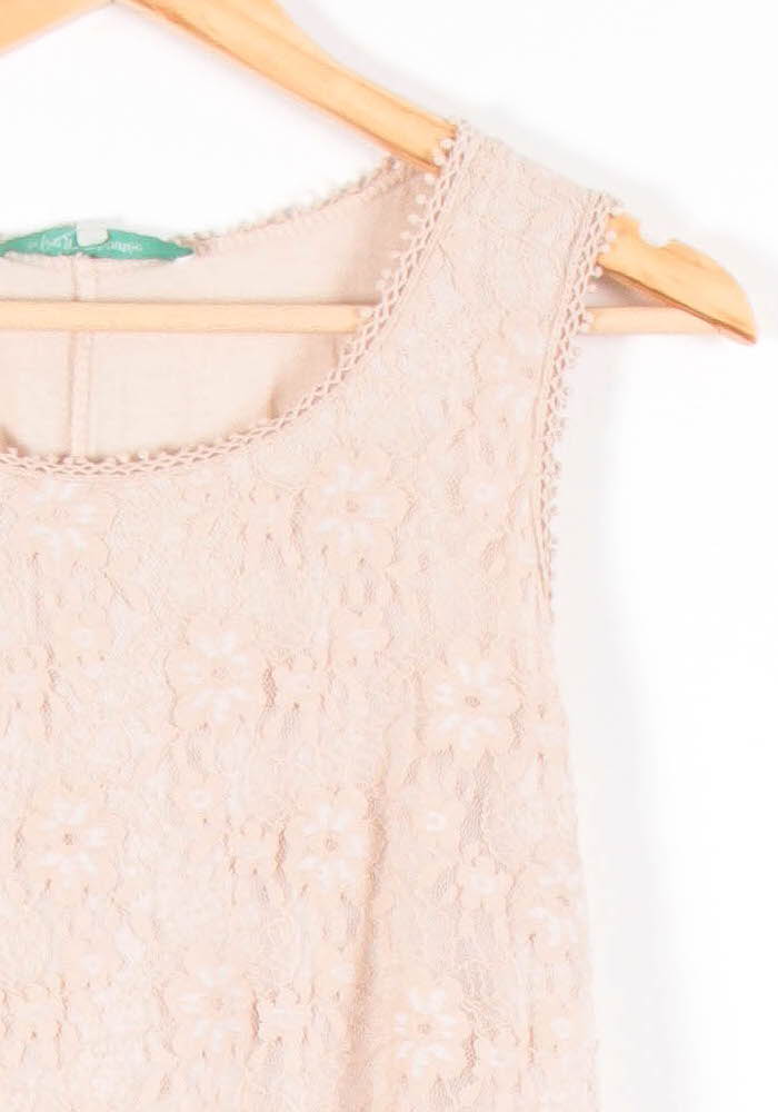 Robe en Dentelle Beige - Taille S/36