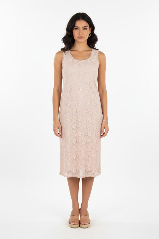 Robe en Dentelle Beige - Taille S/36