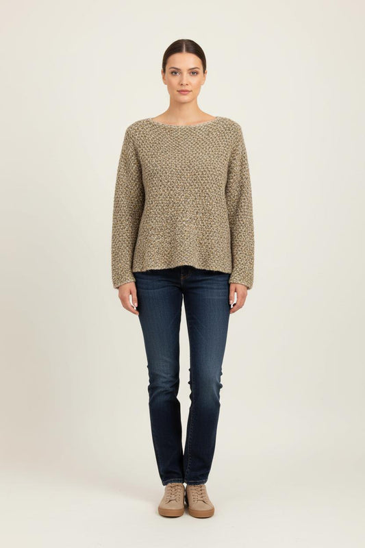 Pull Vert et Beige - Taille L/40