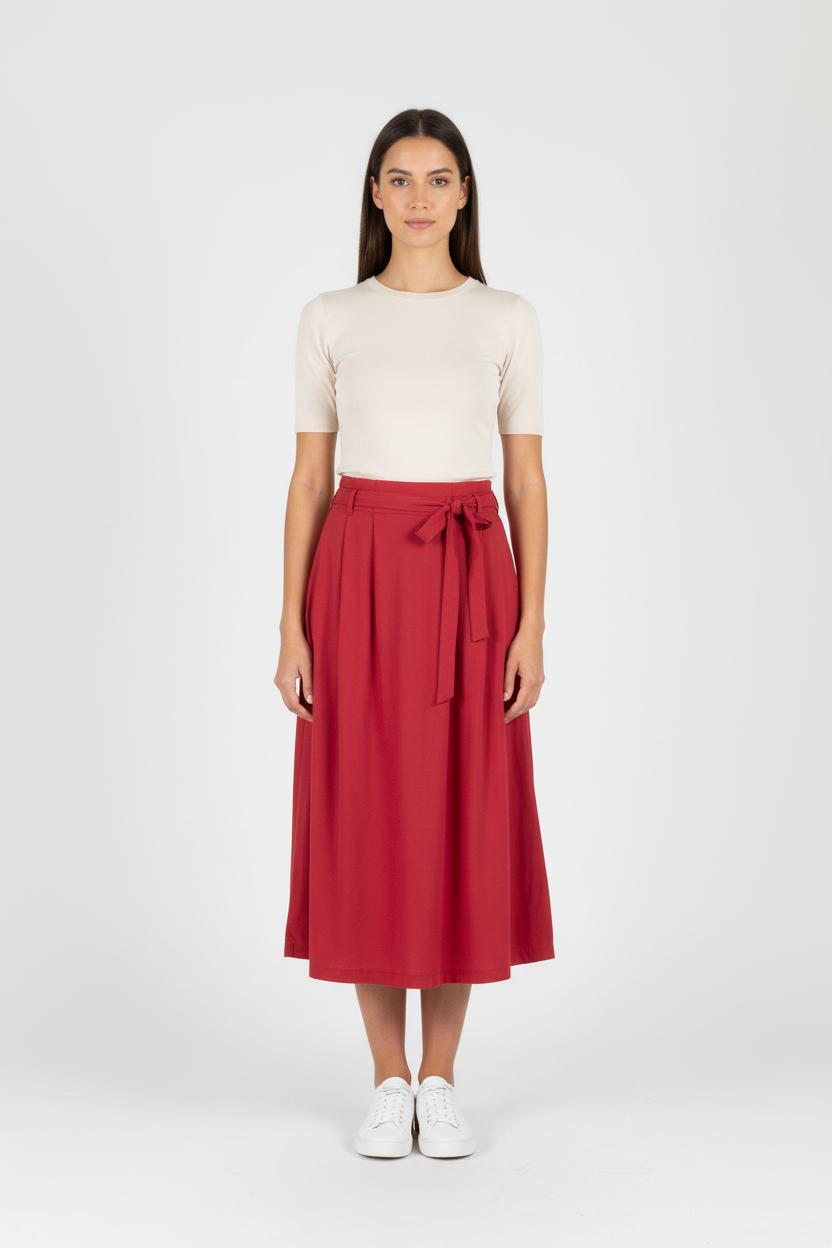 Jupe Midi Bordeaux - Taille S/36