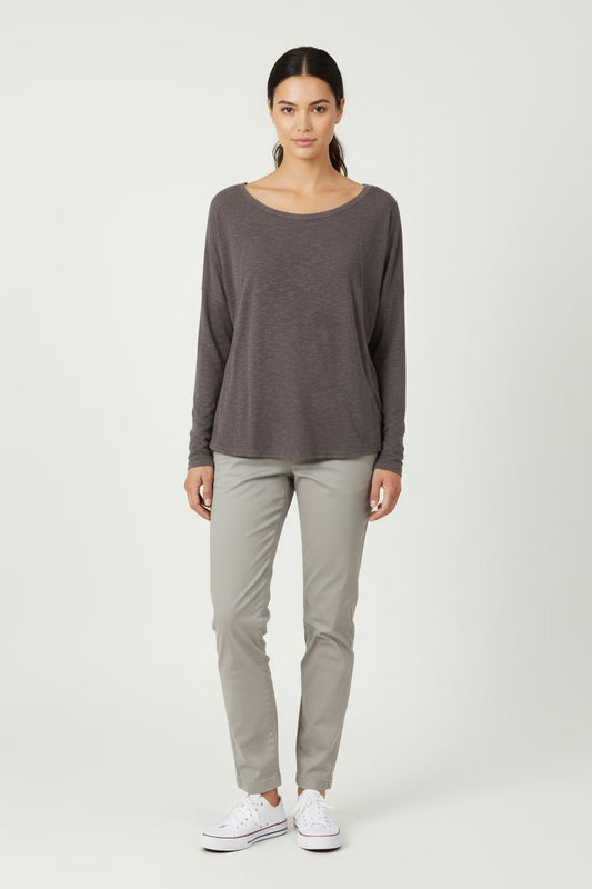 Tee-shirt Manches Longues Gris - Taille S/36