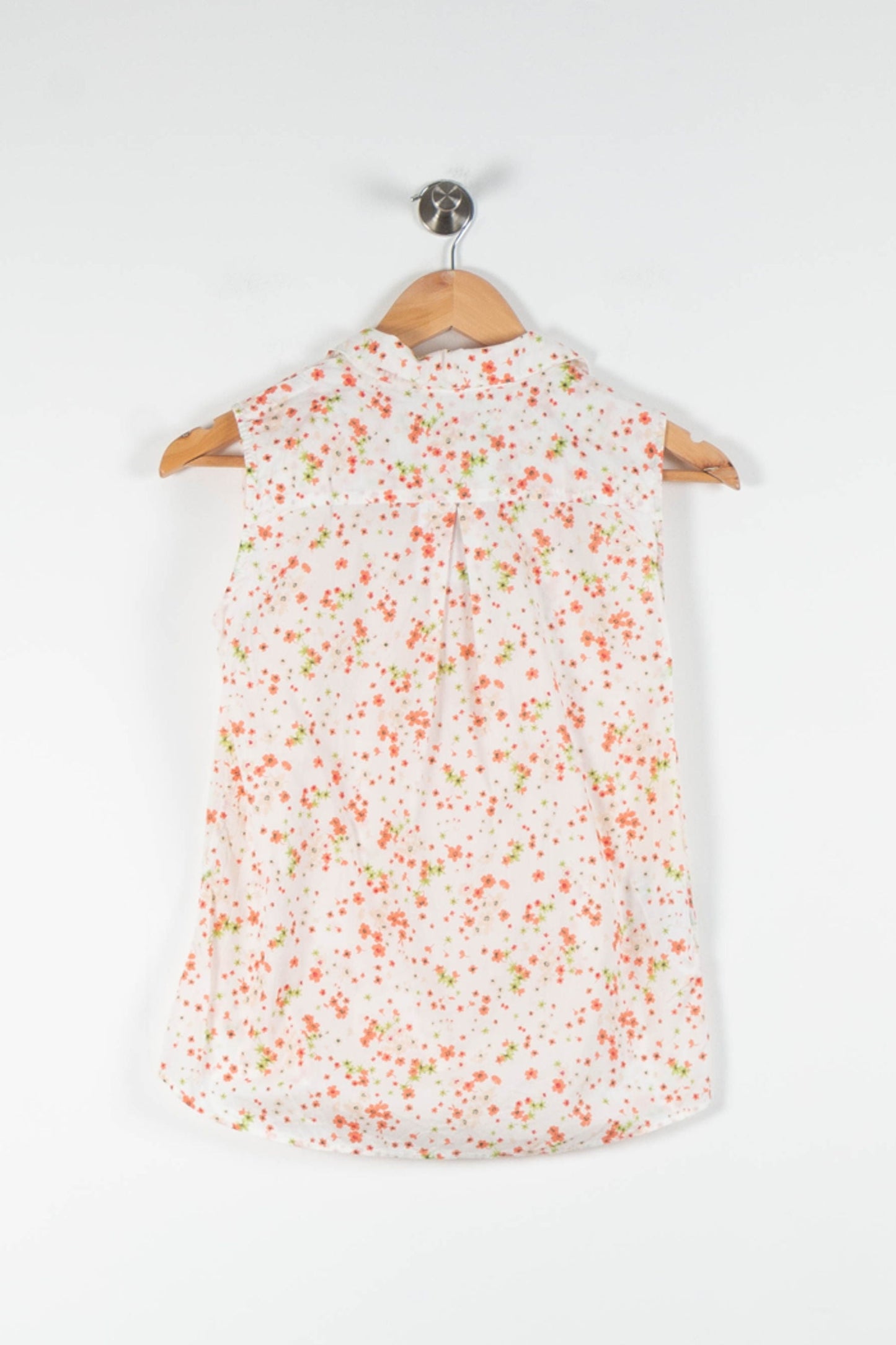 Chemise Sans Manches Blanche et Orange - Taille XS/34
