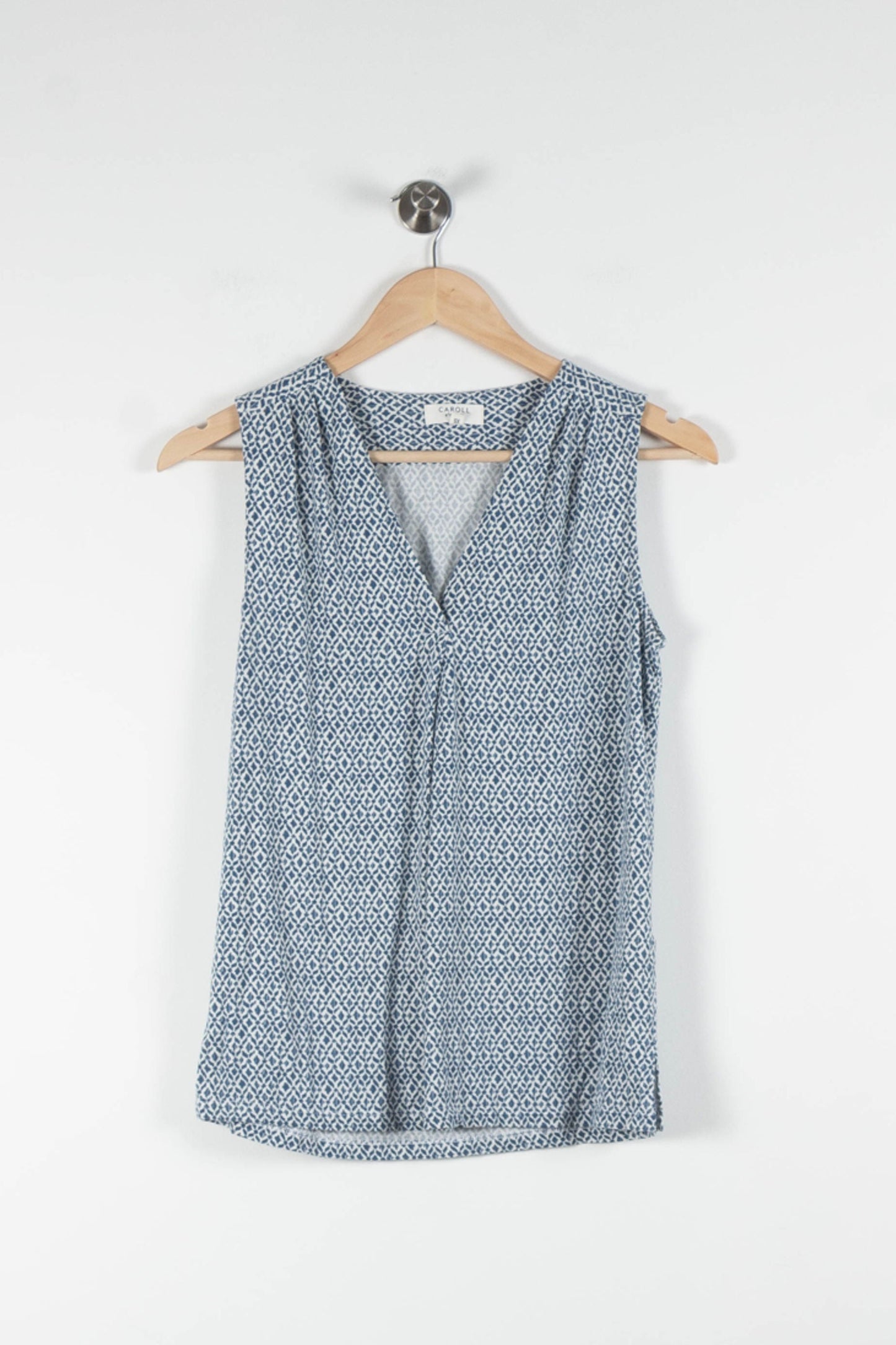Blouse Sans Manches Bleue et Blanche - Taille XS/34