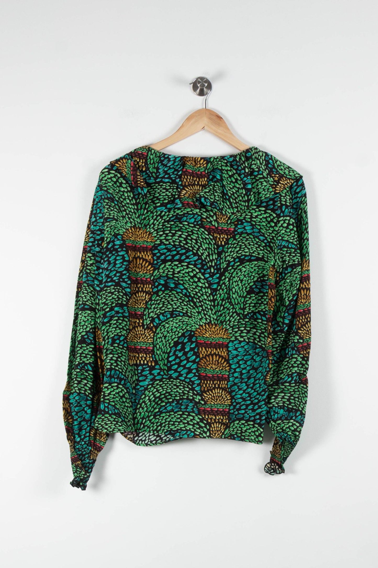 Blouse Verte et Jaune - Taille M/38