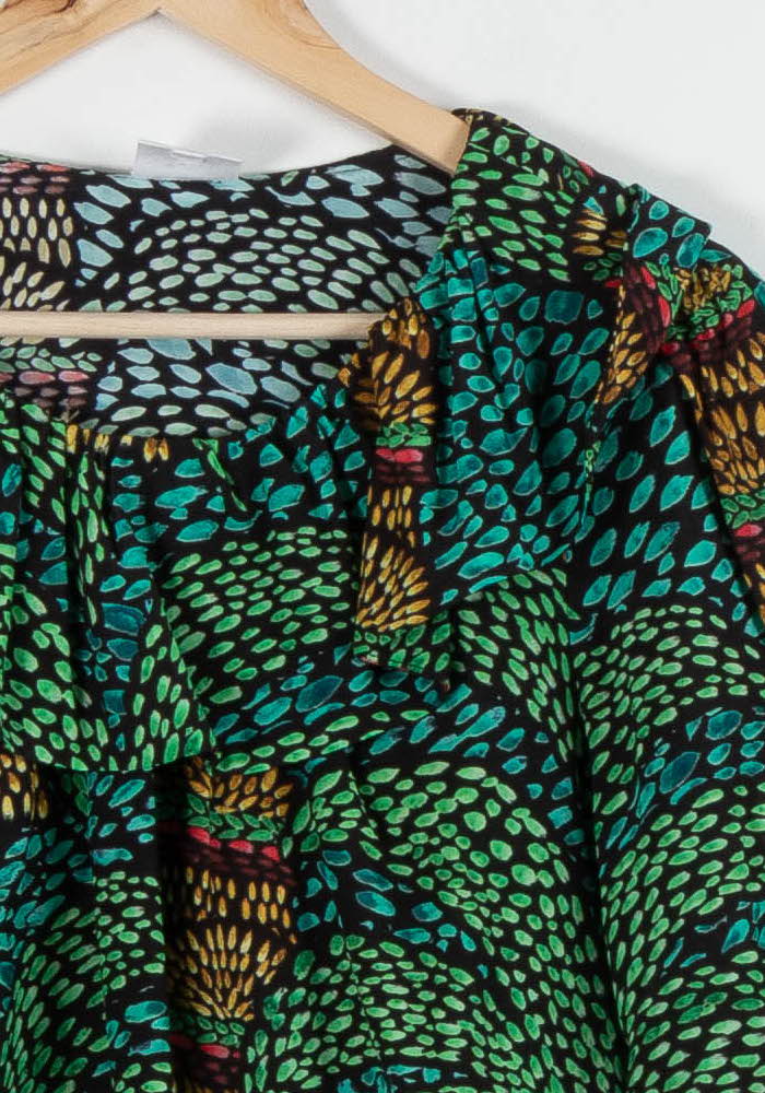 Blouse Verte et Jaune - Taille M/38