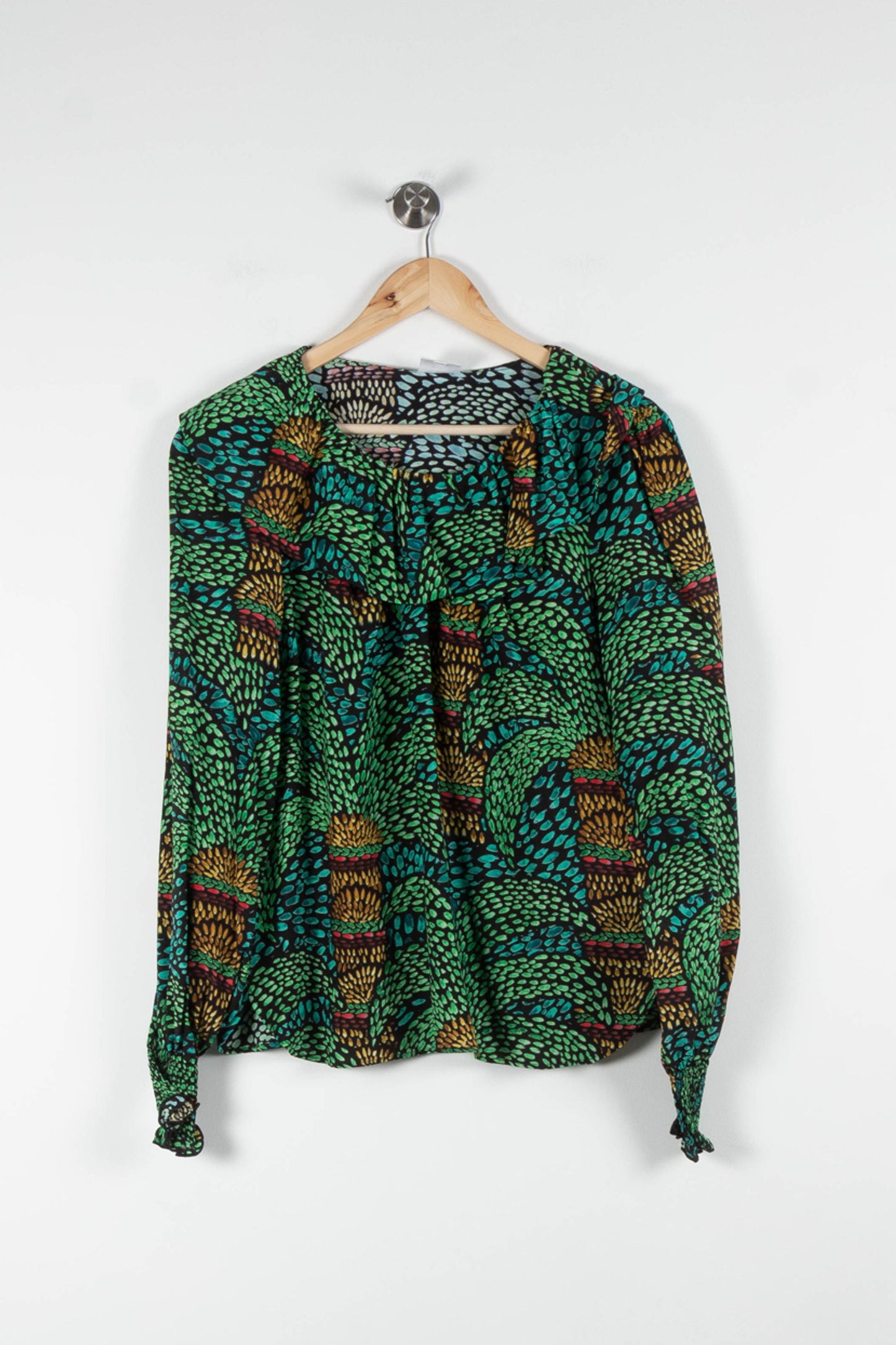 Blouse Verte et Jaune - Taille M/38