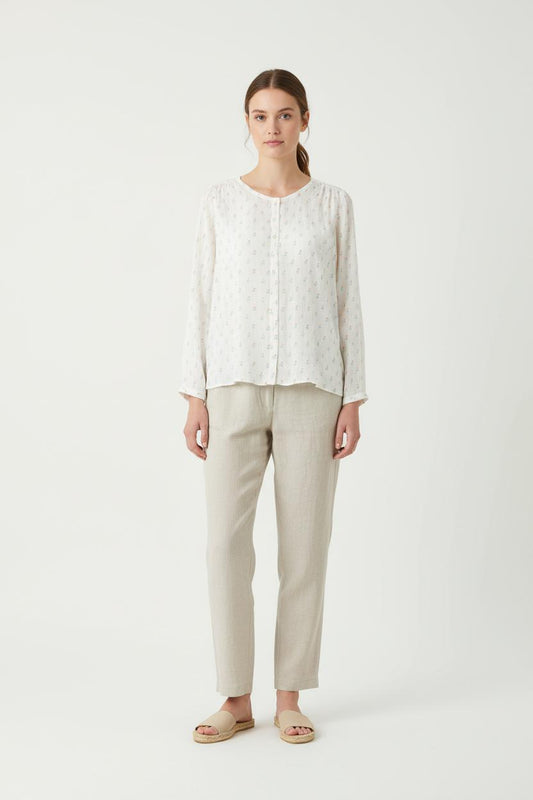 Blouse Écrue à Motifs Multicolores - Taille M/38