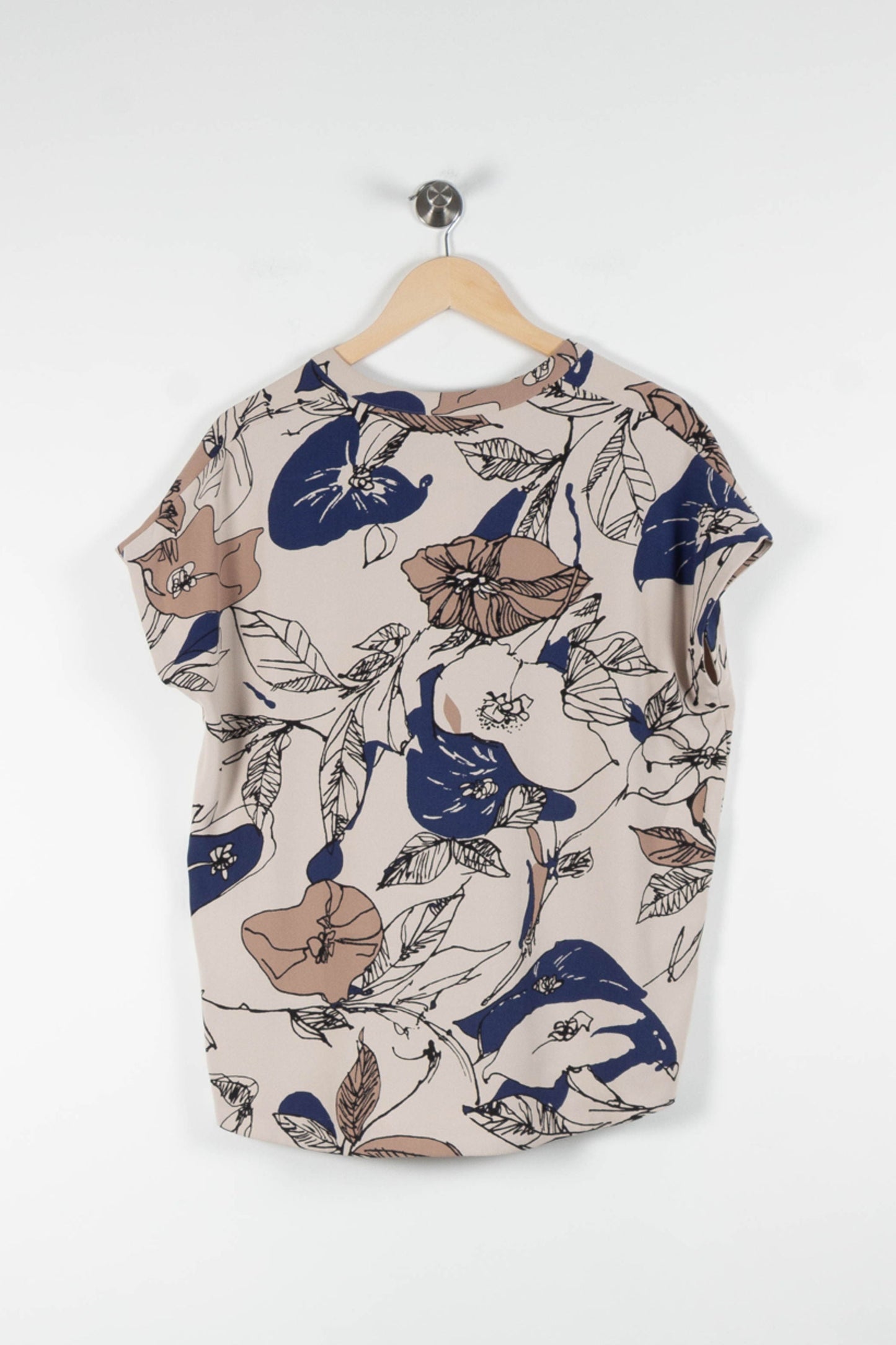 Blouse Beige et Bleu - Taille M/38