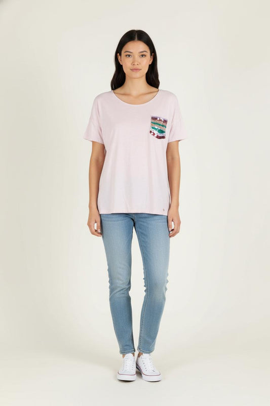 Tee-shirt Rose - Taille L/40