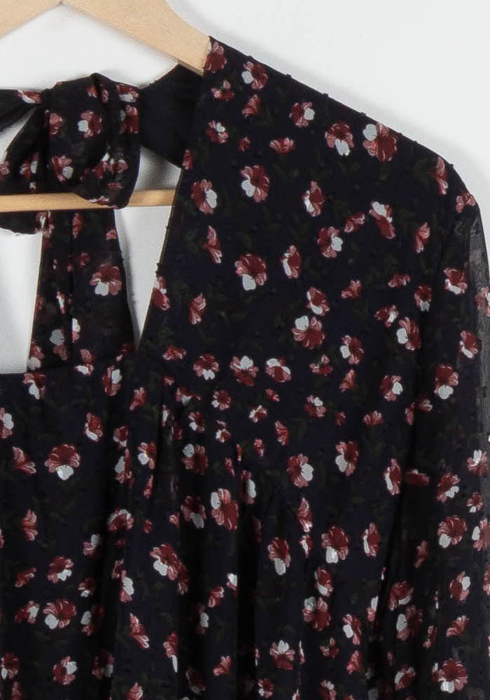 Robe Midi Noire et Rouge - Taille M/38