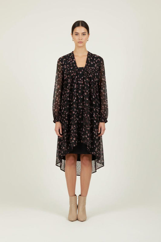 Robe Midi Noire et Rouge - Taille M/38