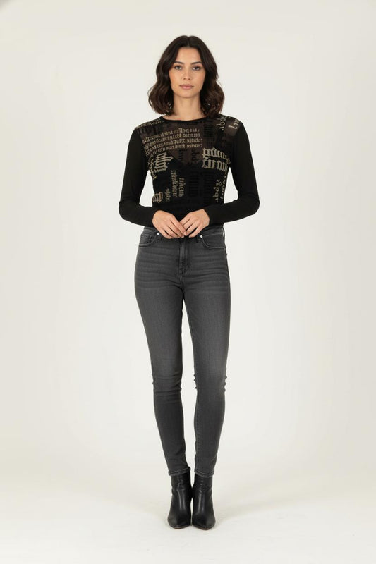 Tee-shirt Noir et Beige - Taille XL/42