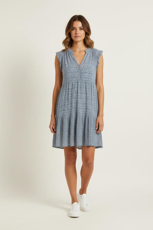 Robe Volantée Bleue - Taille XS/34