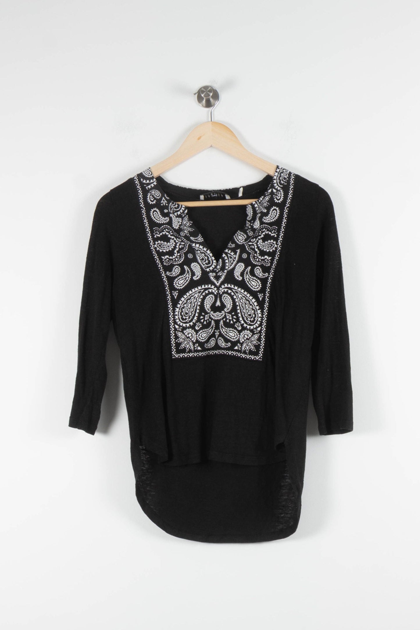 Blouse Noire et Blanche - Taille S/36