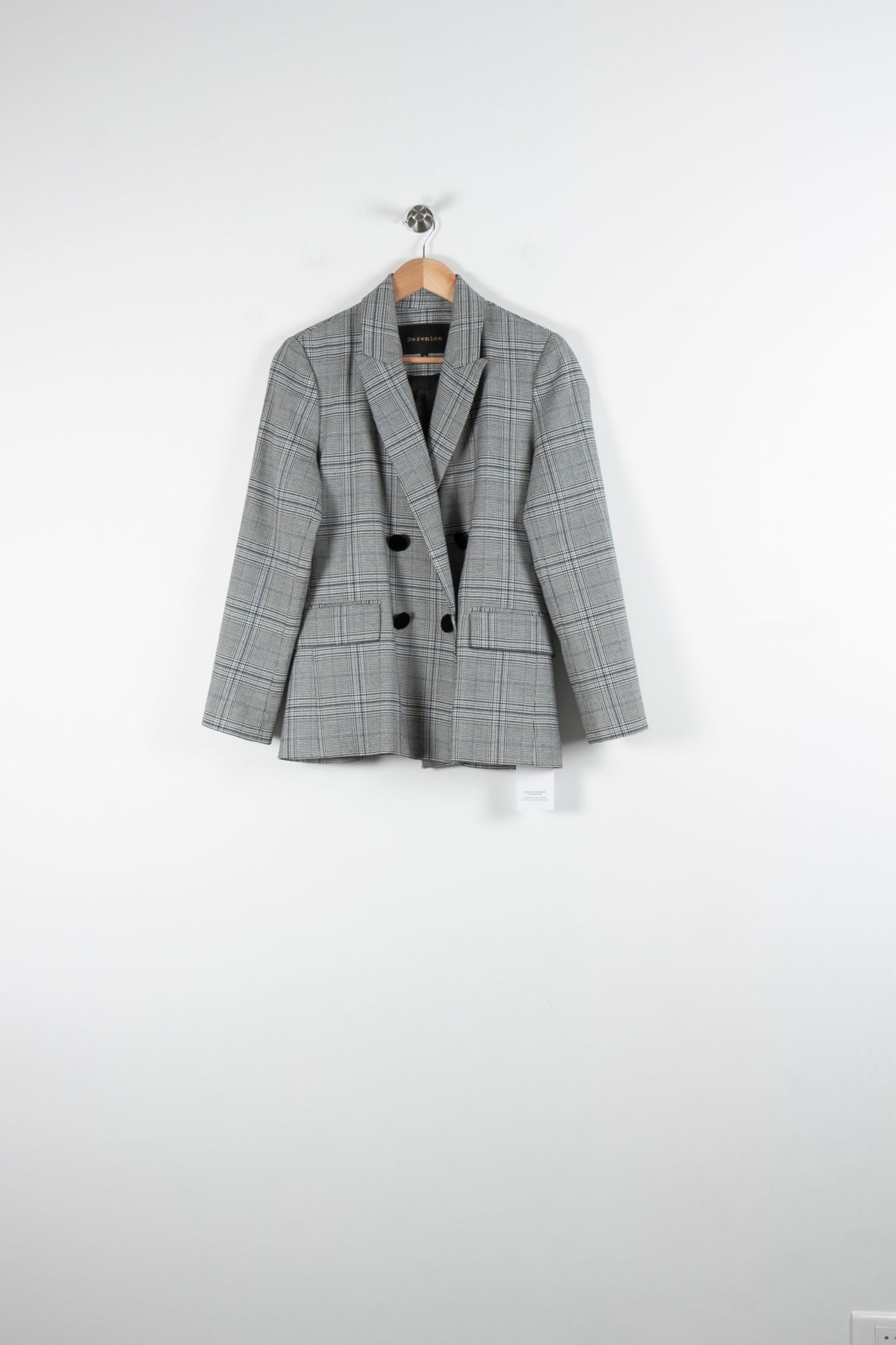 Blazer Gris à Carreaux - Taille XS/34