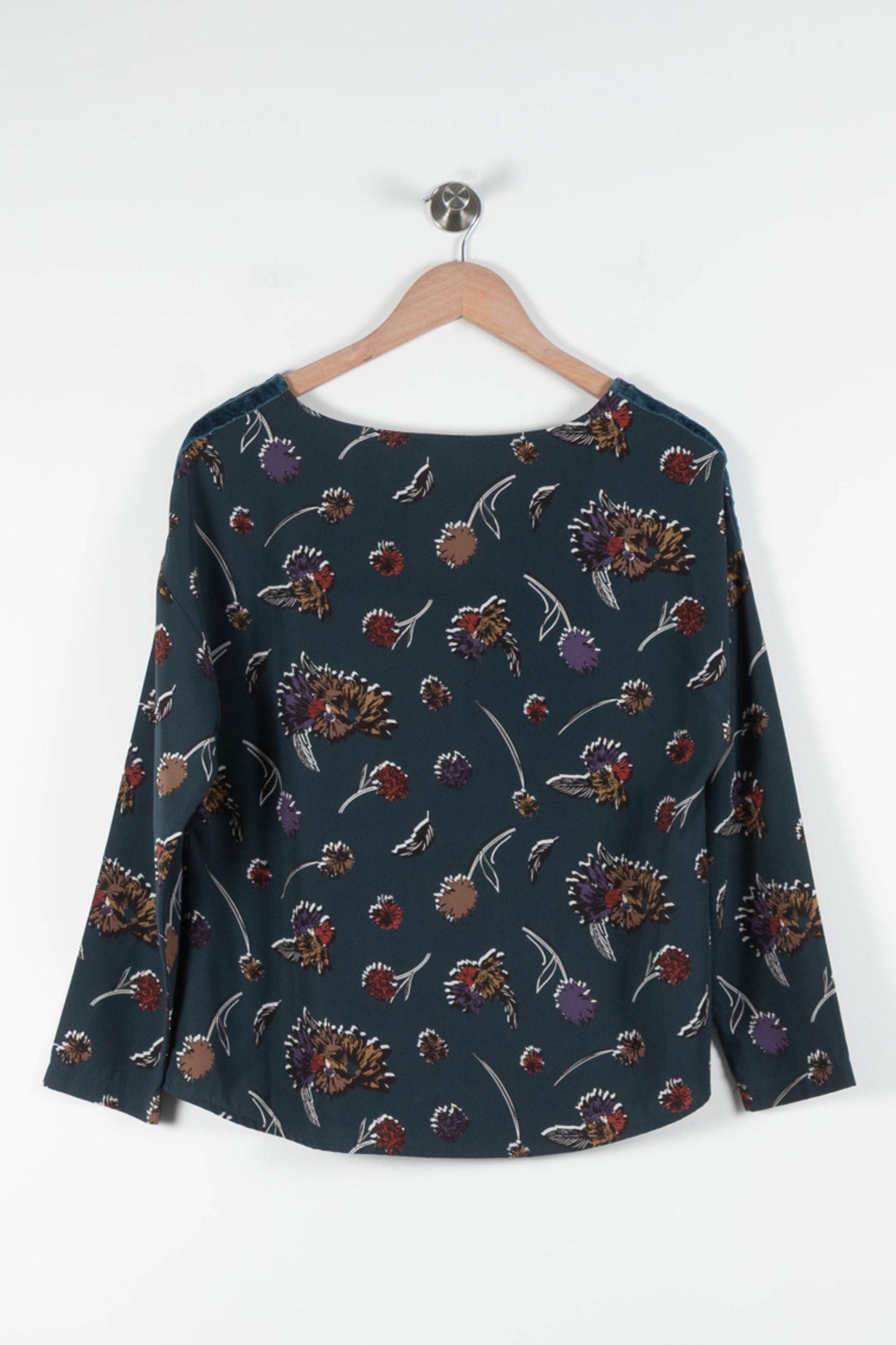 Blouse Bleu Foncé et Marron - Taille M/38