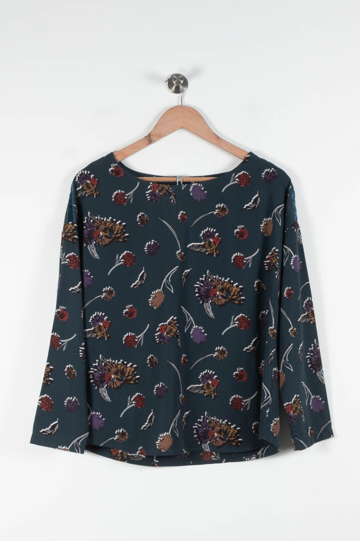 Blouse Bleu Foncé et Marron - Taille M/38