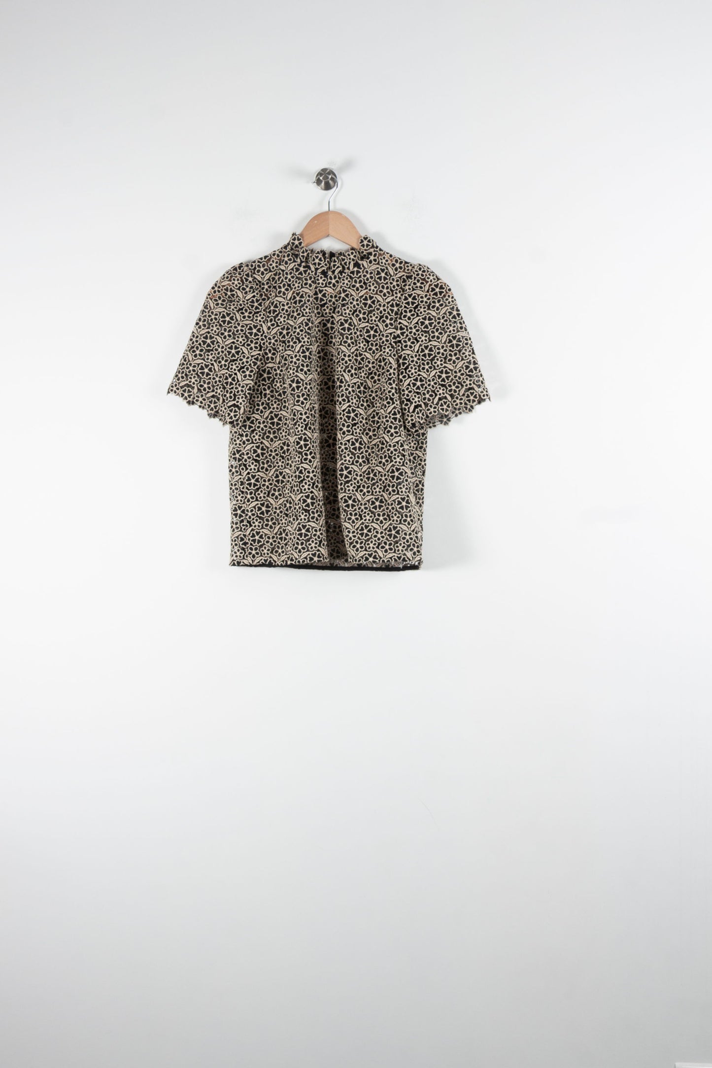 Blouse Noir et Beige - Taille XS/34