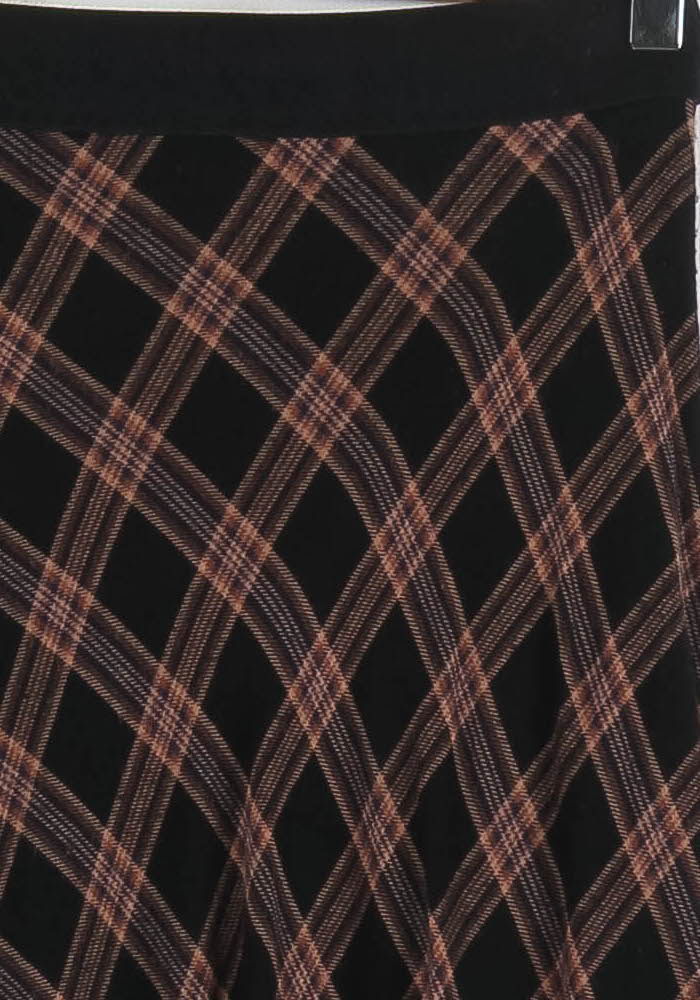 Jupe Longue Noire et Marron - Taille M/38