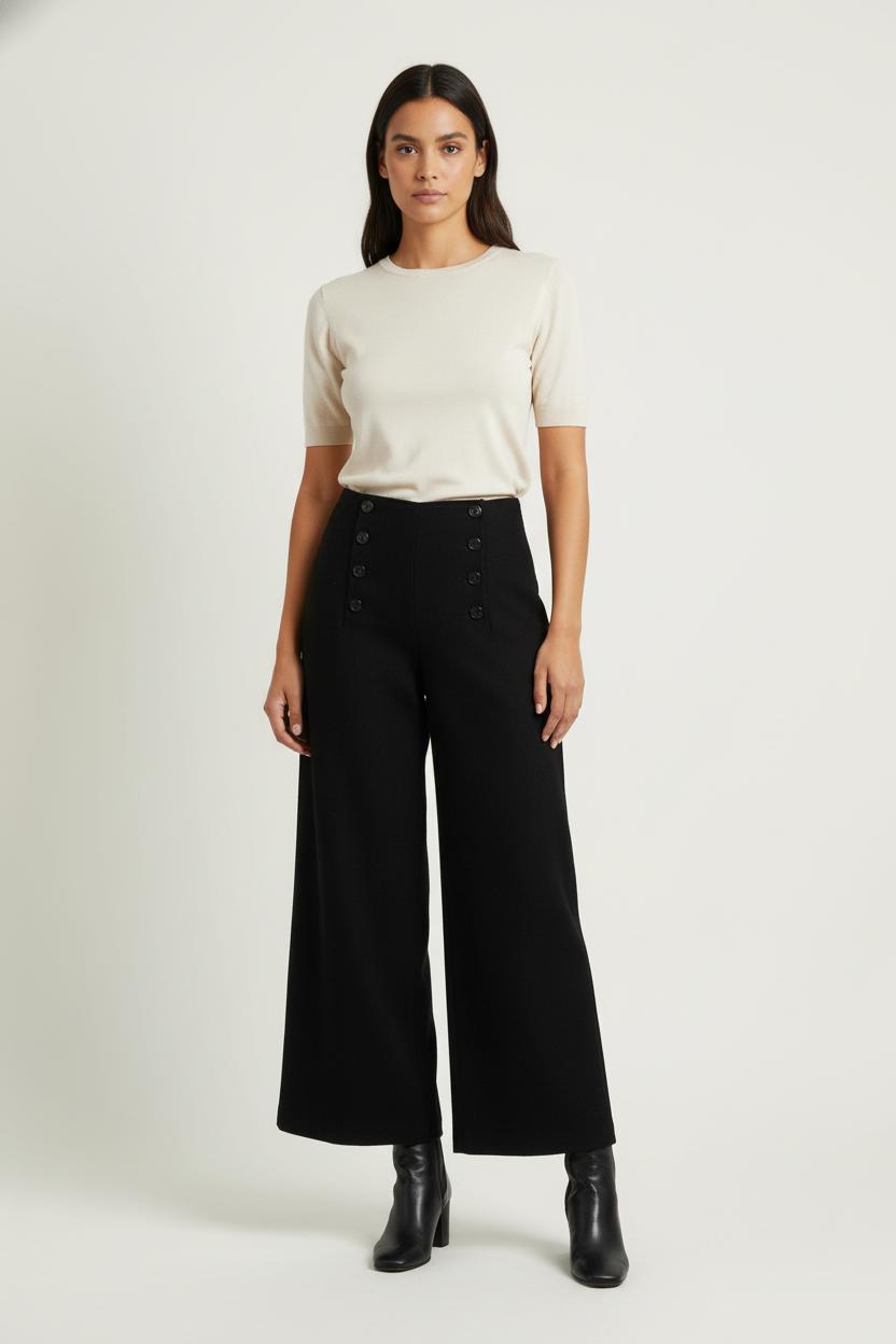 Pantalon Large Noir - Taille M/38